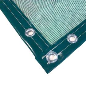 Pose d'œillets métalliques sur renfort PVC pour filets brise vue
