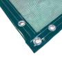 Pose d'œillets métalliques sur renfort PVC pour filets brise vue